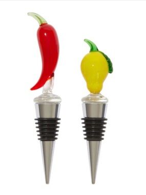 NEW! Sandra Alexandra Lemon & Chili Glass Bottle Stoppers